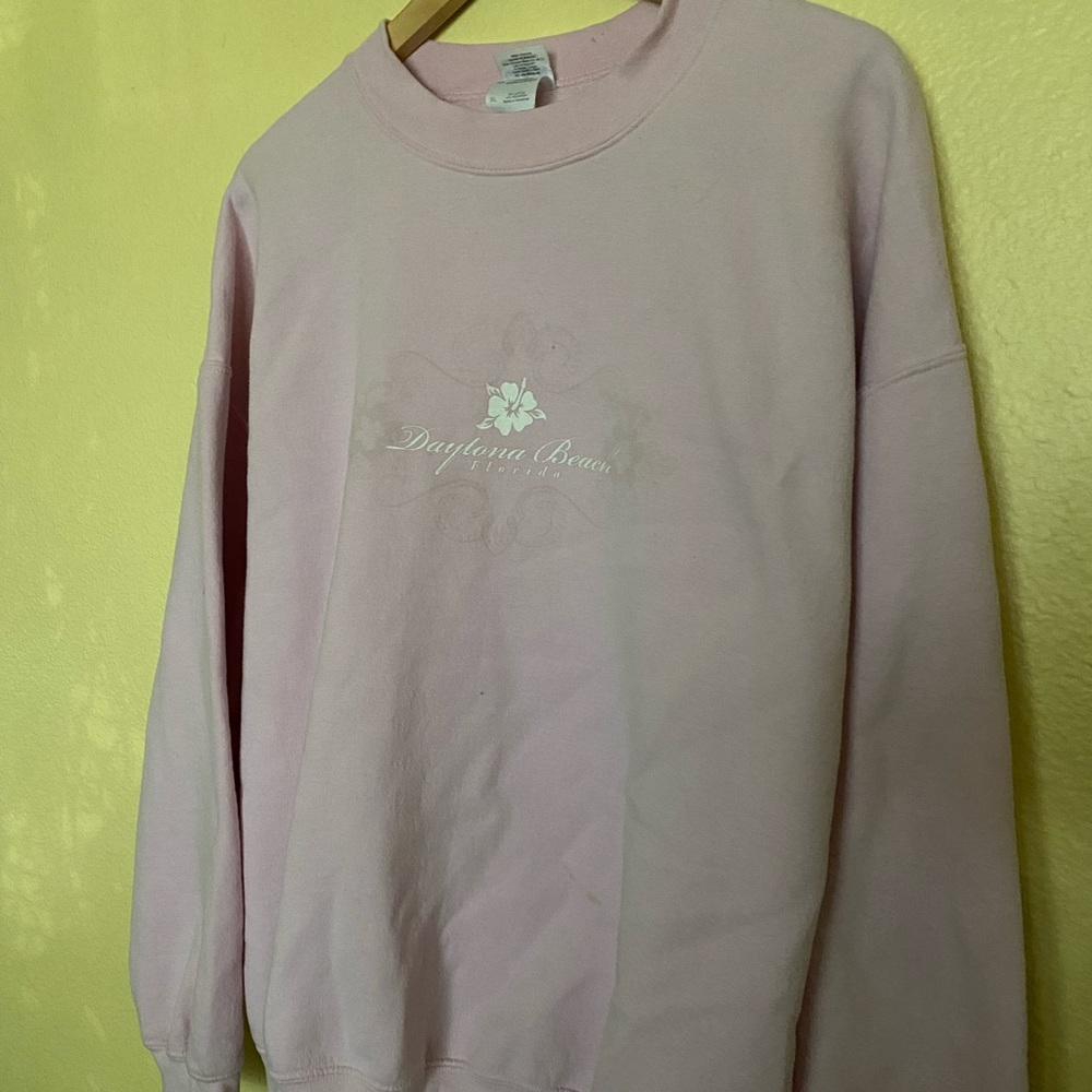 Daytona beach light pink oversize sweater shirt